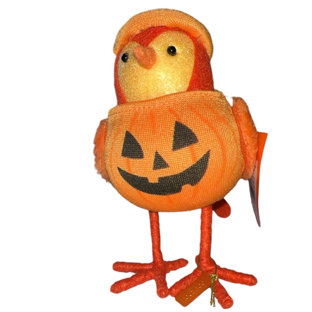 Hyde and Eek 2022 Featherly Friends Halloween Pumpkin Bird- Gourdo